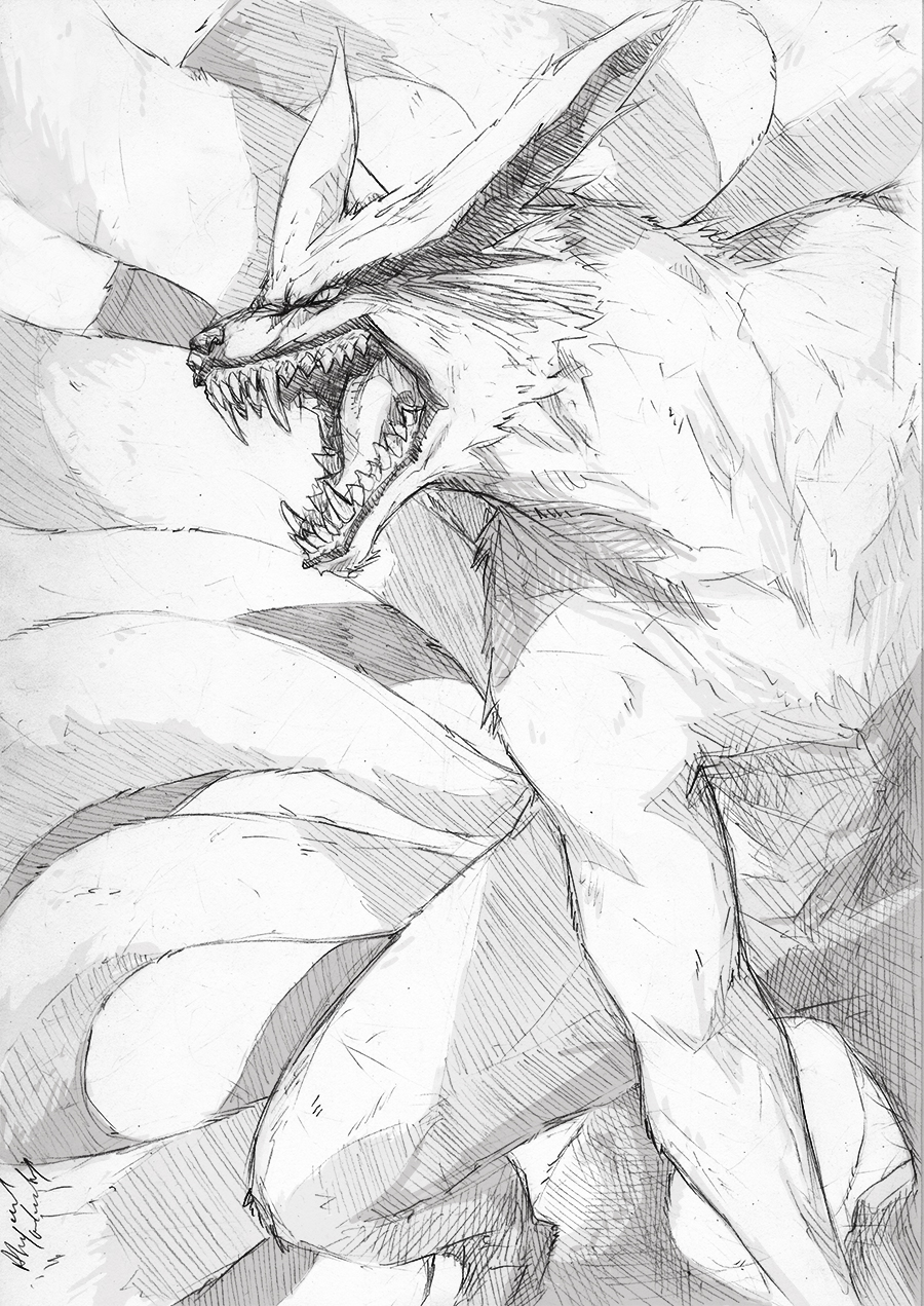 900x1271 Kyuubi (Naruto) (Nine Tailed Fox) Mobile Wallpaper