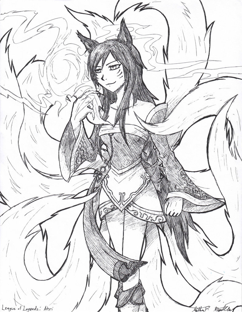787x1015 Ahri The Nine Tailed Fox By Regalclaw