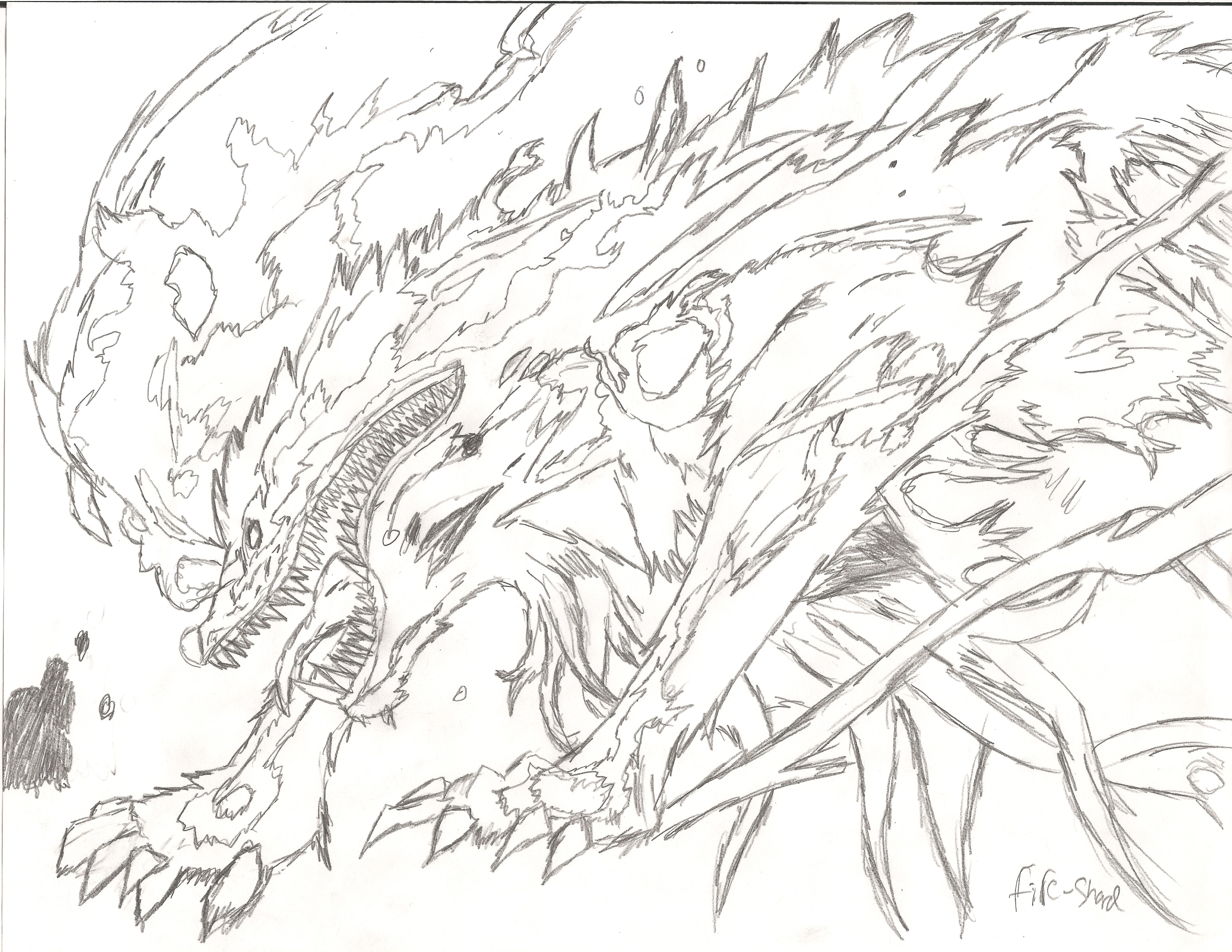 6600x5100 Sketched Nine Tails By Fire Shard