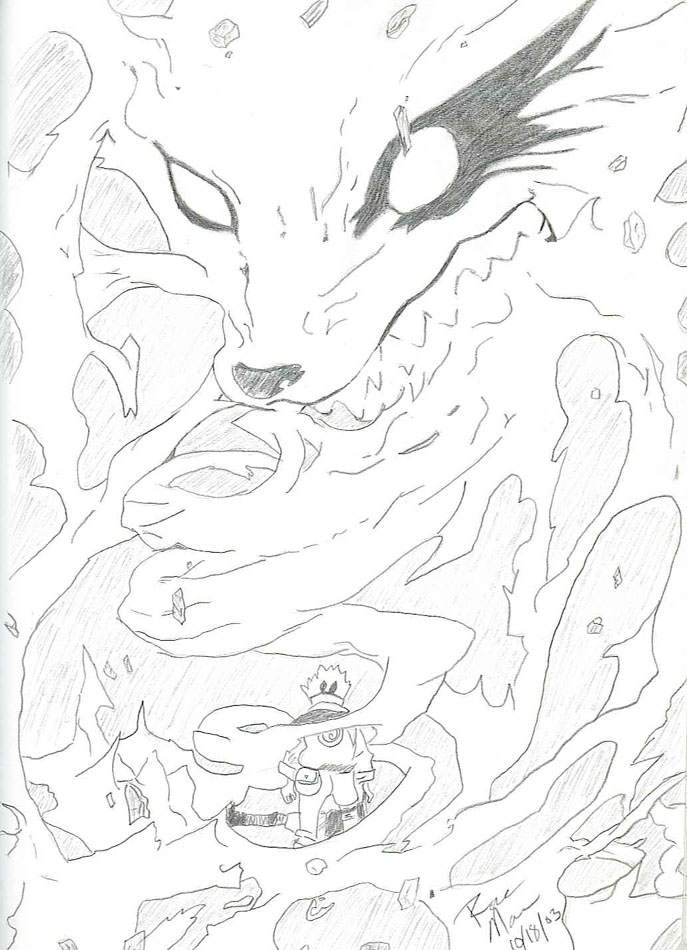 687x950 Nine Tails Naruto By Glitteringloke