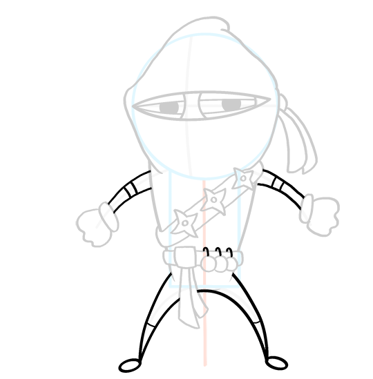 540x549 How To Draw A Ninja Cartoon Character