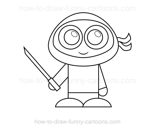 500x424 How To Draw A Ninja