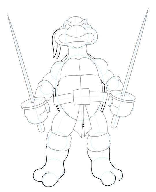 540x664 How To Draw A Ninja Turtle