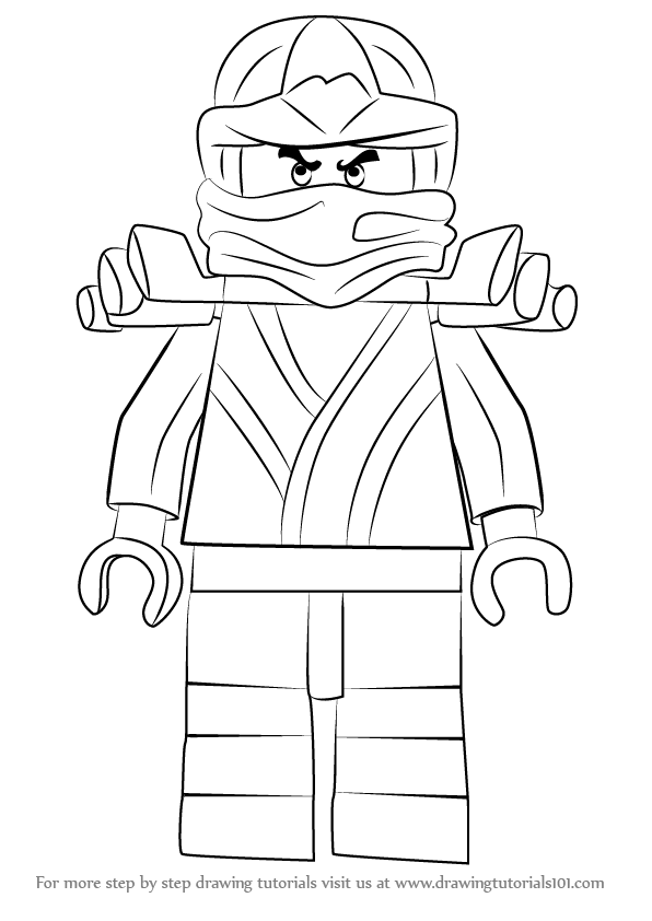 596x842 Learn How To Draw Golden Ninja From Ninjago (Ninjago) Step By Step