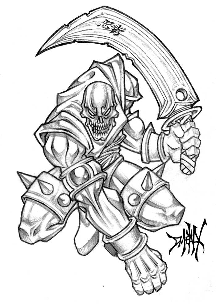 700x982 Ninja Skull By Dany666