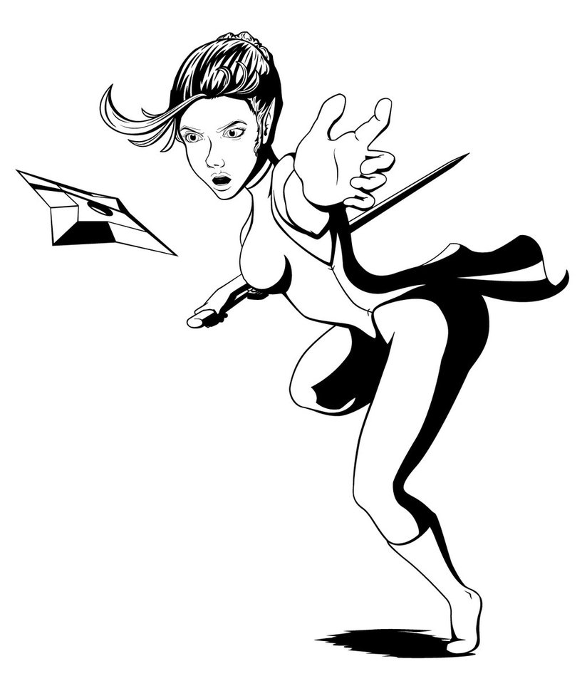 824x970 Ninja Star Girl By Szelda312