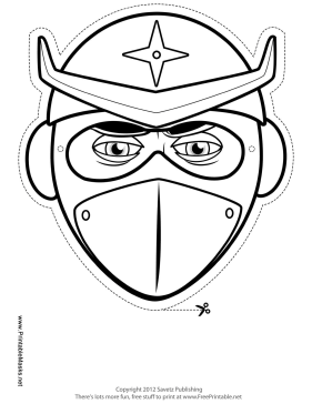 281x364 Printable Ninja Star Mask To Color Mask