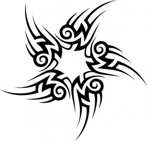 300x287 Throwing Star Vinyl Decal