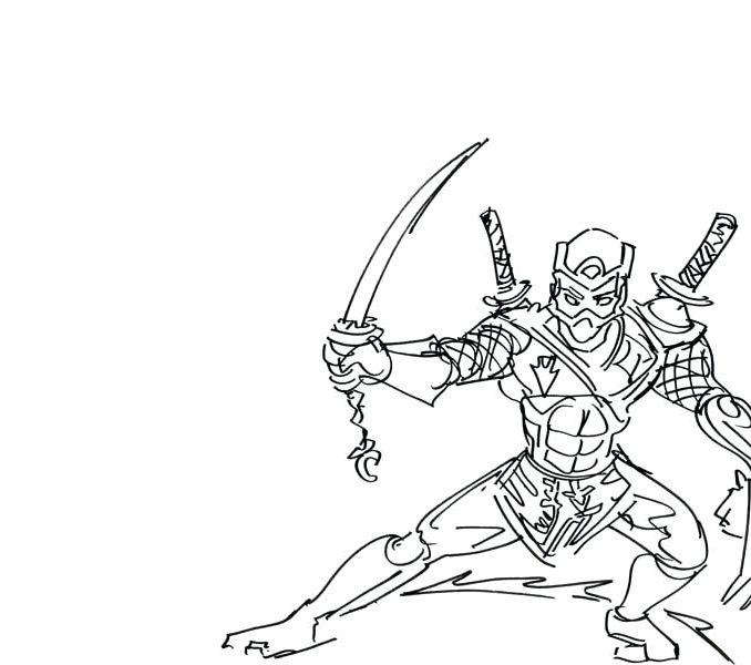 Ninja Sword Drawing at GetDrawings | Free download