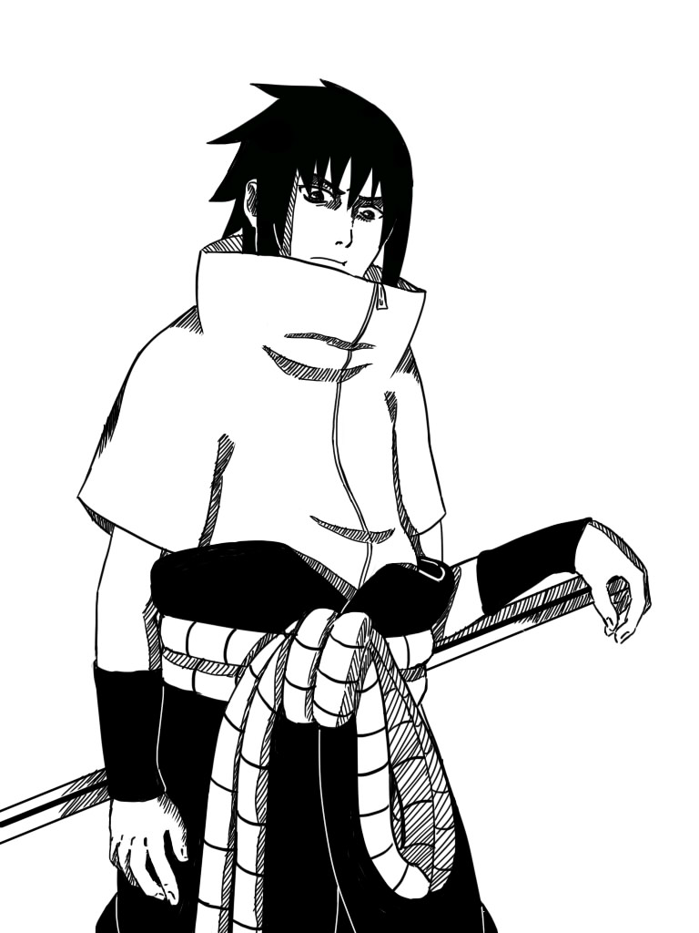 768x1024 Sasuke And Sword By Ninja Way