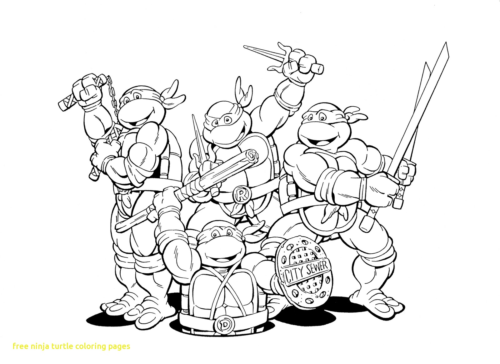 1600x1164 Free Ninja Turtle Coloring Pages With Teenage Mutant Ninja Turtles