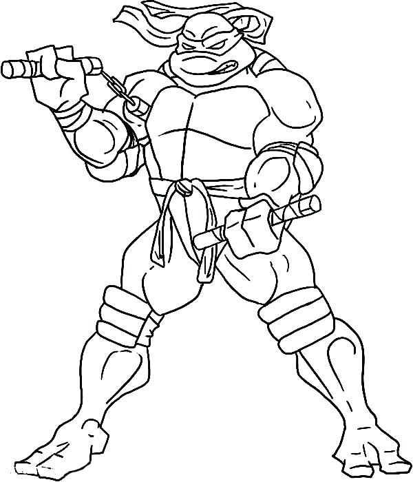 600x700 Fresh Teenage Mutant Ninja Turtles Michelangelo Coloring Pages