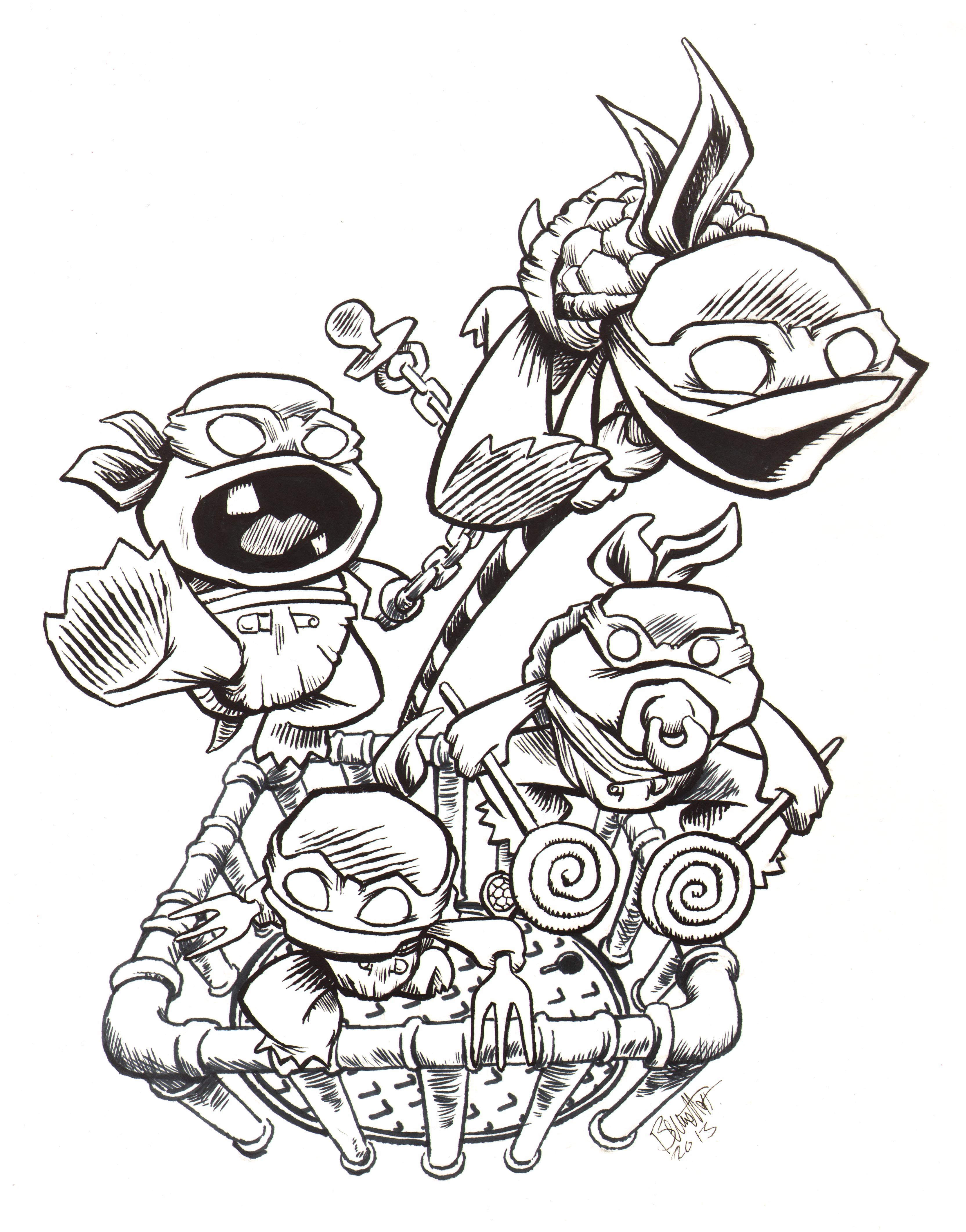 3329x4246 Toddler Mutant Ninja Turtles By Artistjerrybennett