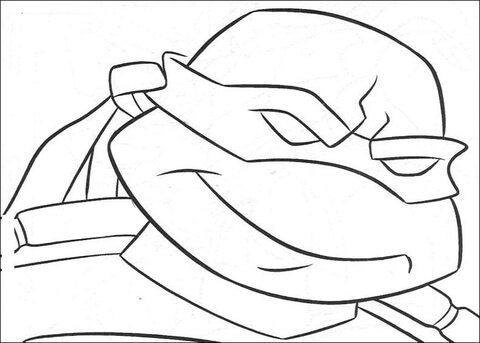 480x343 Ninja Turtle's Face Coloring Page Free Printable Coloring Pages