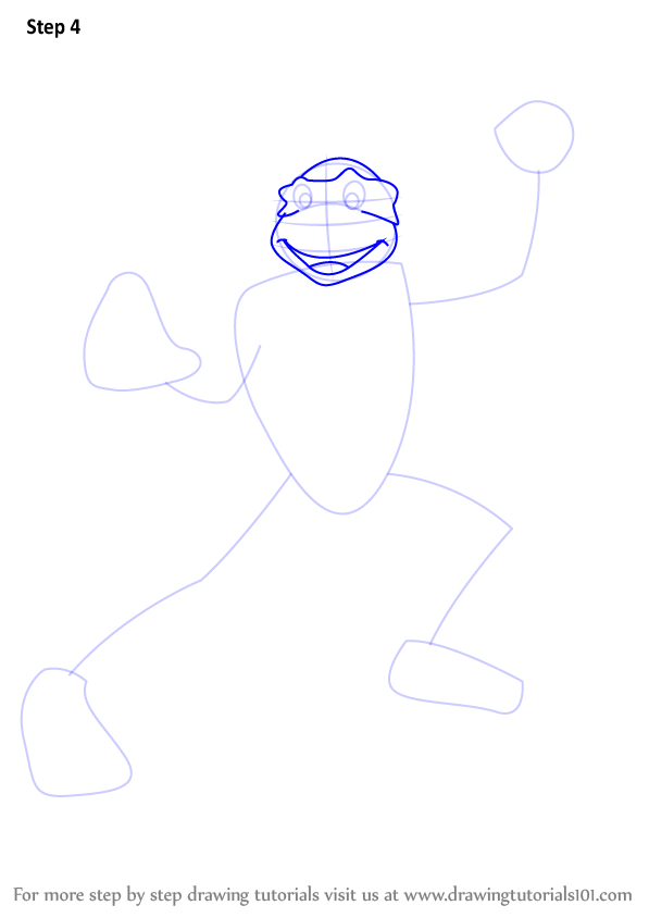 597x844 Step By Step How To Draw Michelangelo From Teenage Mutant Ninja