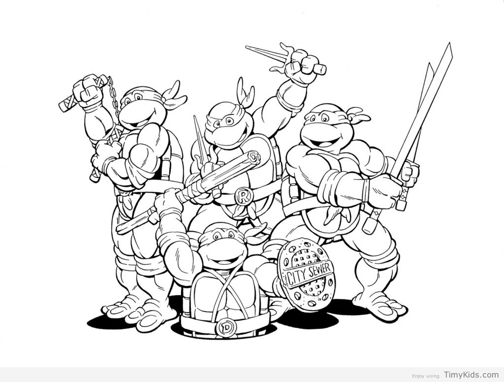1024x775 Teenage Mutant Ninja Turtles Coloring Pages For Kids Colouring