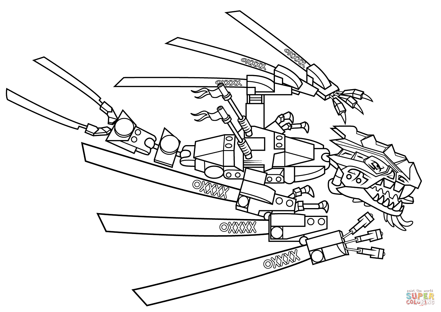 1500x1060 Lego Ninjago Dragon Coloring Page Free Printable Coloring Pages