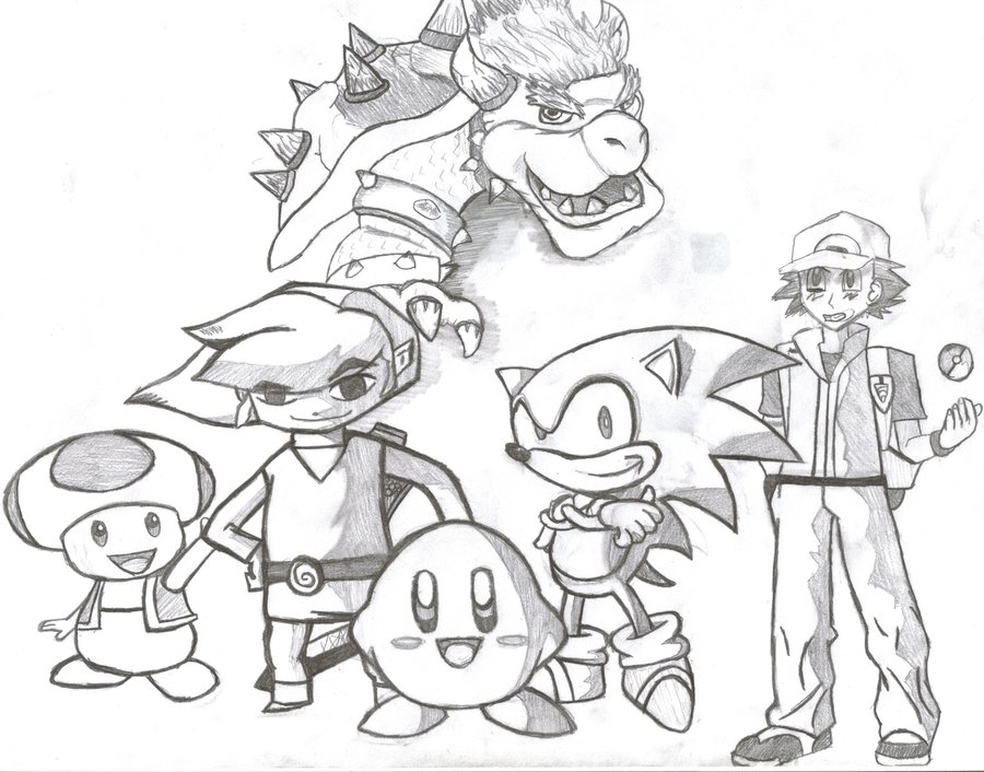 900x706 Nintendo Characters By Toxic Demon