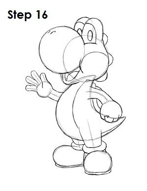 300x388 How To Draw Yoshi Nintendo Yoshi, Drawings And Doodles