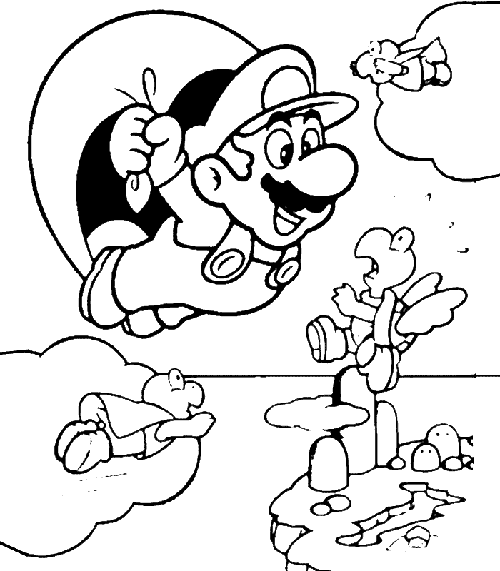 700x800 Mario Coloring Pages