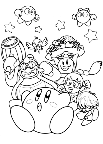 343x480 Nintendo Kirby Coloring Page Free Printable Coloring Pages