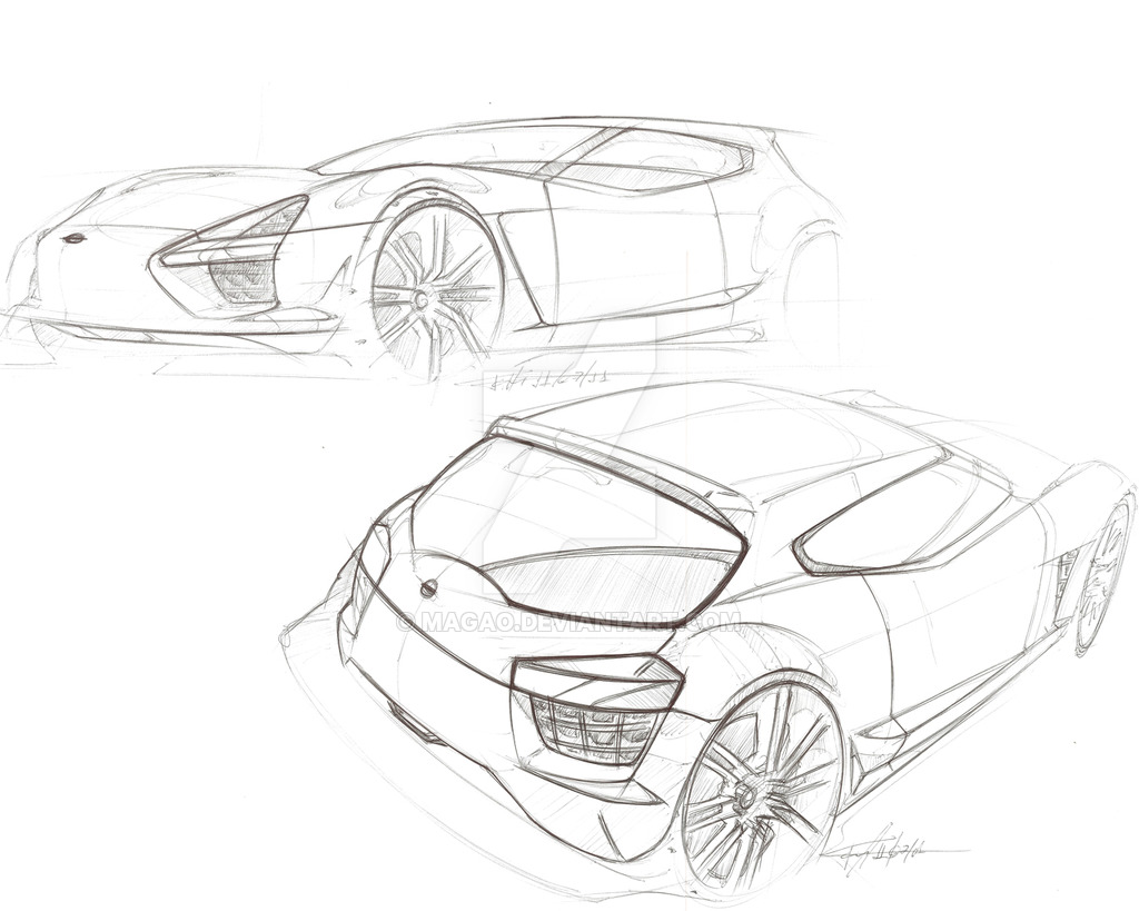 1024x819 Nissan Sketch By Magao
