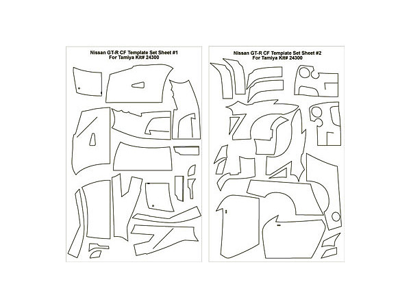 600x450 124 Nissan R35 Gt R Carbon Fiber Template Set (For Tamiya) By
