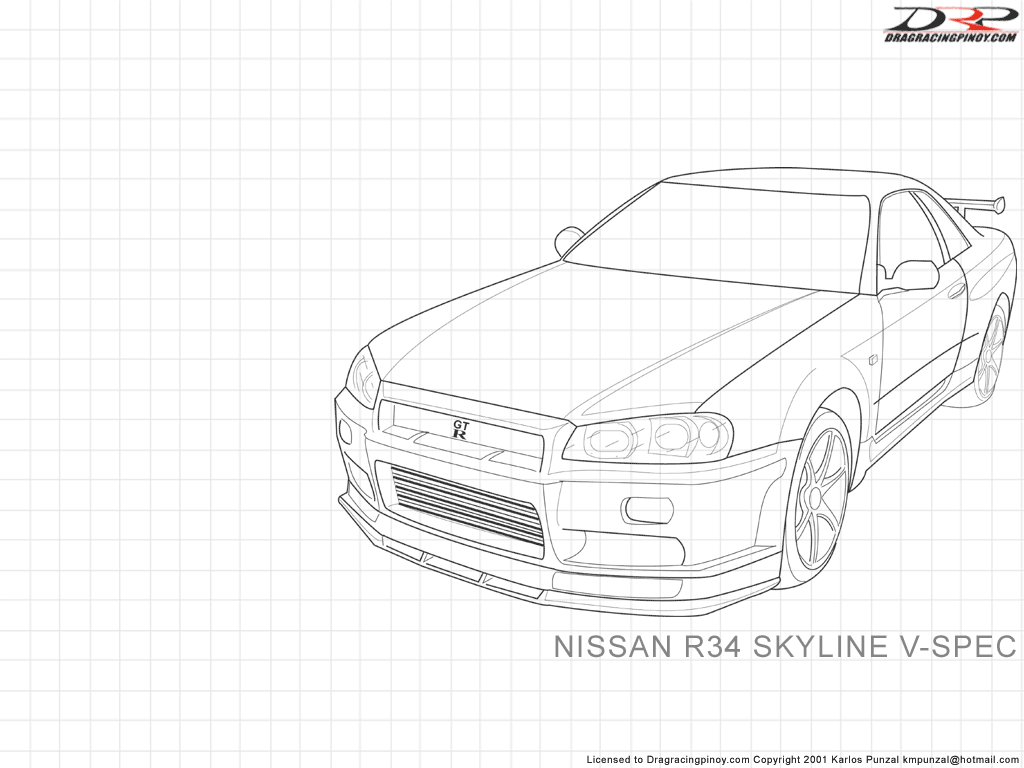 Nissan Skyline Drawing at GetDrawings | Free download