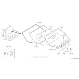 270x270 Nissan Oem Skyline R33 Molding Rear Window