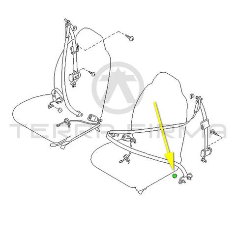 480x480 Nissan Skyline R32 R34 Gtr Front Seat Belt Anchor Cap, Lh Or Rh