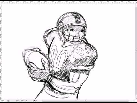 480x360 How To Draw A Nfl Football Player. How To Draw The Body