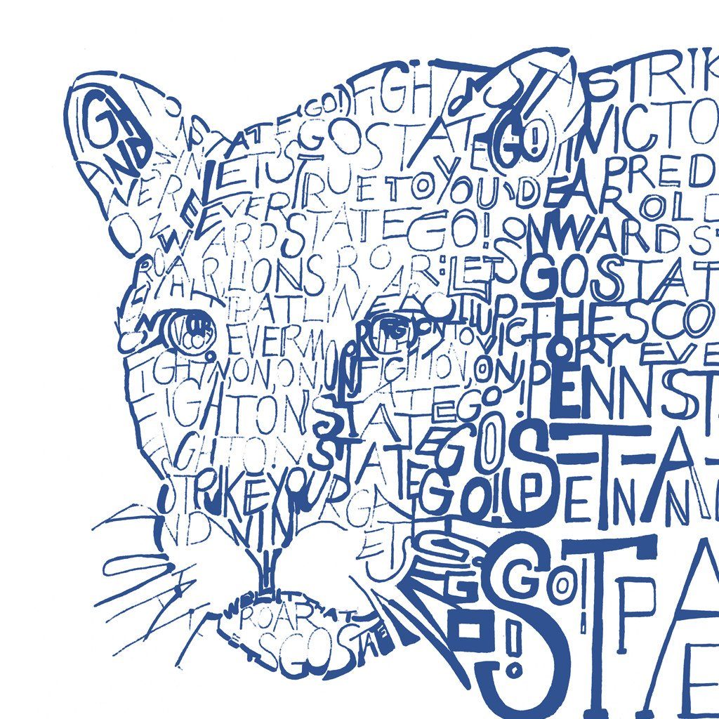 1024x1024 Trendy Idea Penn State Wall Art With Nittany Lion Fight Song