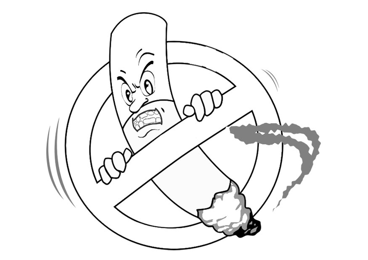 750x531 Coloring Page No Smoking
