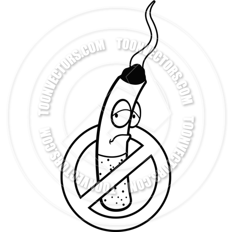 460x460 No Smoking (Black And White Line Art) By Cory Thoman Toon