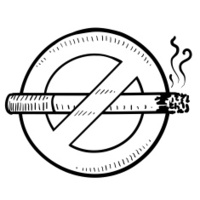 200x200 No Smoking Symbol Vector Sketch Stock Vector