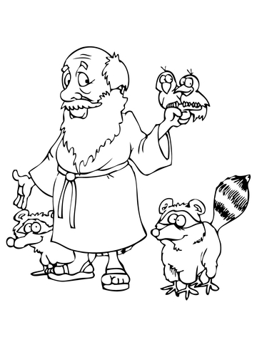 360x480 Noah's With Animals Coloring Page Free Printable Coloring Pages