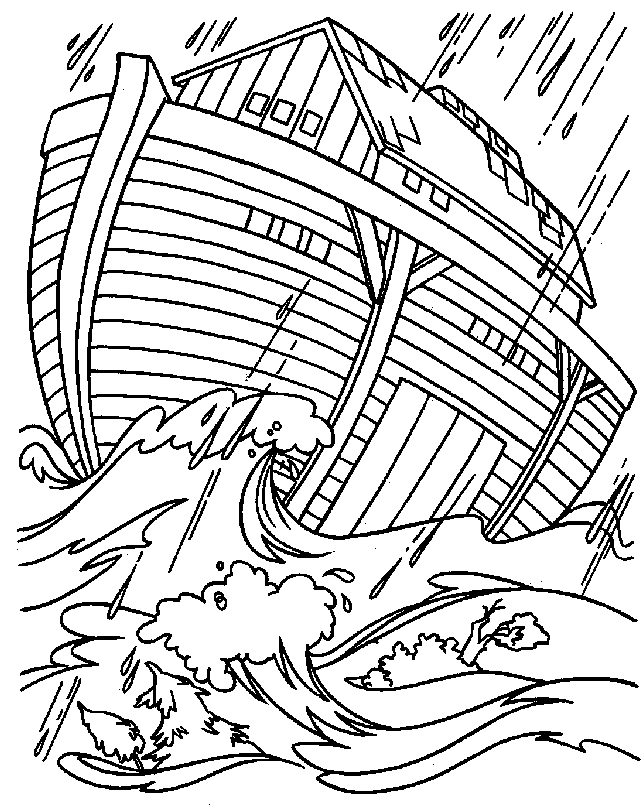 642x810 Bible Noah's Ark Coloring Page