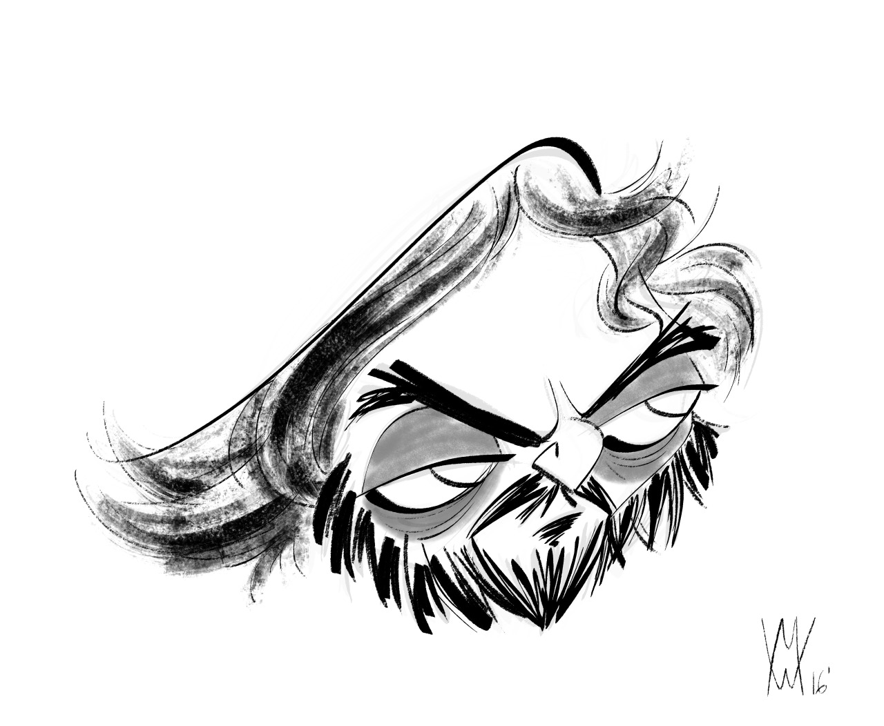 1280x1052 Hand Drawn Nomad A Caricature Of The Great Stanley Kubrick Done