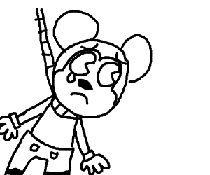 300x250 Mouse With A Noose Around His Neck