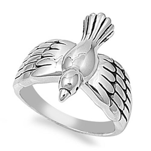 500x500 Brass Dove Ring, Christian Inspired With Jewelry Gift Box North