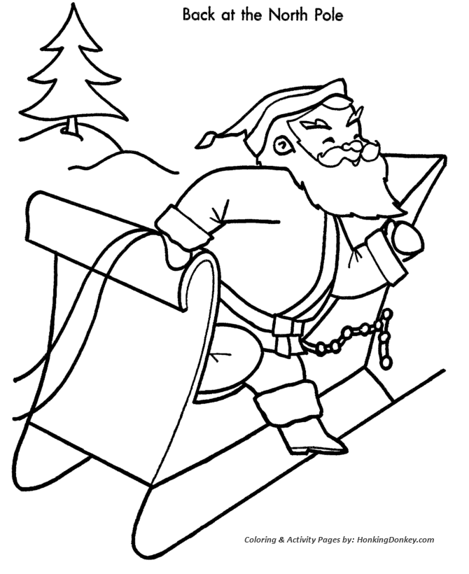 670x820 Christmas Santa Coloring Page