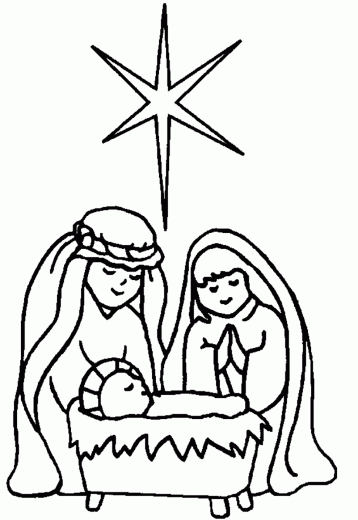 706x1024 Nativity Coloring Pages North Star Christmas , Coloring
