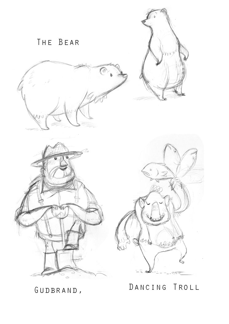 744x1052 Lisa Hunt Character Sketches For Mountain Tales Of Norway Book