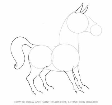 360x337 How To Draw A Cartoon Horse
