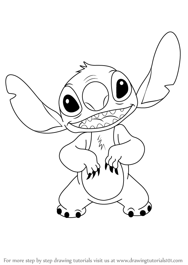 598x844 Learn How To Draw Stitch From Lilo And Stitch (Lilo Amp Stitch) Step