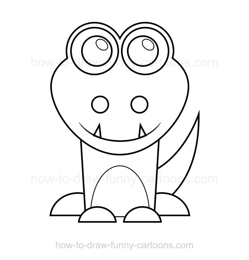 500x522 To Draw A Crocodile