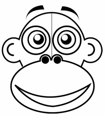 350x381 How To Draw Cartoon Monkeys With Easy Step By Step Drawing