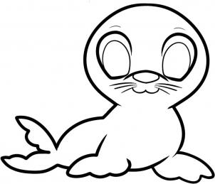 302x259 How To Draw How To Draw A Seal For Kids