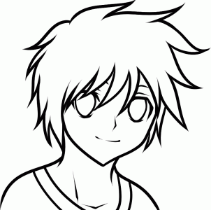302x300 How To Draw How To Draw An Anime Boy For Kids