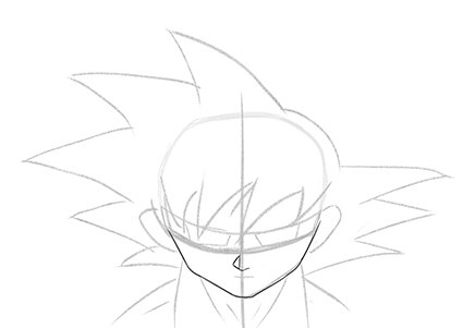425x301 How To Draw Son Goku Face